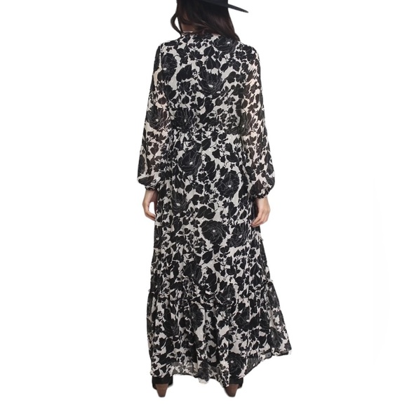 Lovestitch Versailles Morning Maxi Dress Med Tiered Boho Adjustable Tassels - Picture 4 of 14
